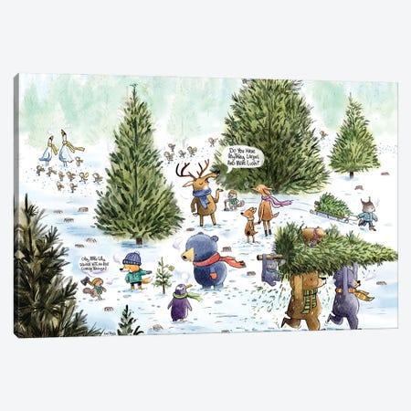 Finding The Perfect Christmas Tree Canvas Print #DTV84} by Dan Tavis Canvas Wall Art