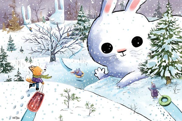 Snow: Winter Sledding Hill by Dan Tavis