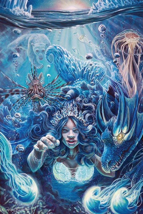 Ice Mermaid by Dakota Daetwiler wall art