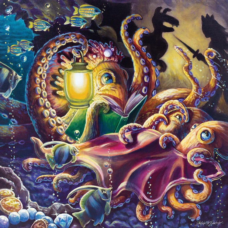 Shadow Telling Under The Sea by Dakota Daetwiler wall art