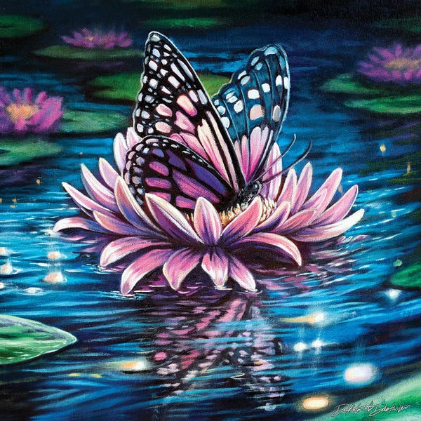 Butterflies and Flowers: Butterfly & Lotus by Dakota Daetwiler