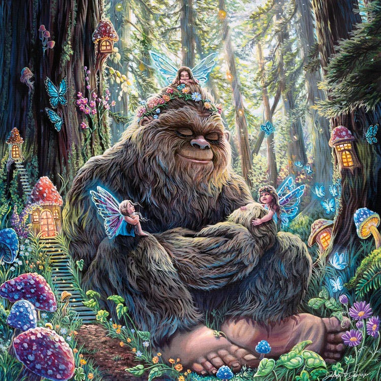 Peaceful Bigfoot by Dakota Daetwiler wall art