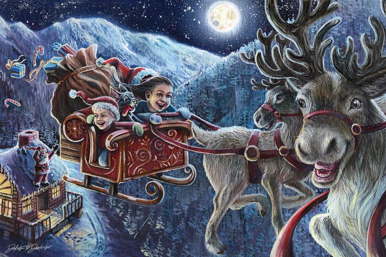 Christmas Sleigh Ride by Dakota Daetwiler wall art