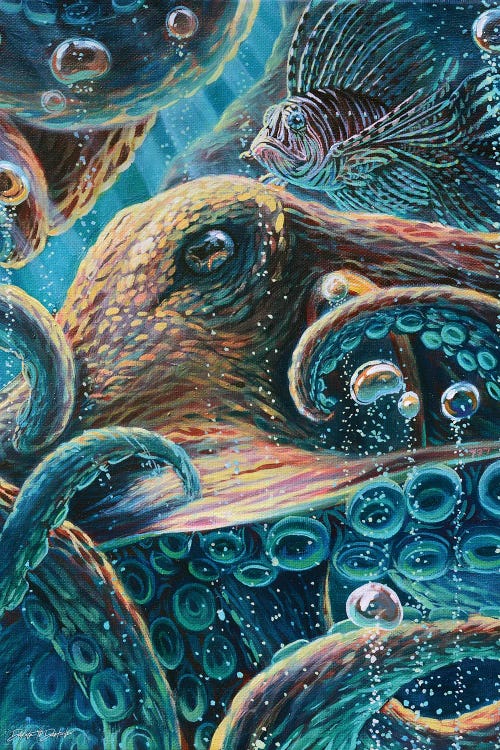 Octopus & Friend by Dakota Daetwiler wall art