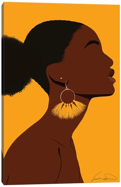 Afro Puff Canvas Art Print - Beauty