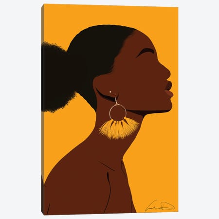 Afro Puff Canvas Print #DTZ100} by Aminah Dantzler Art Print
