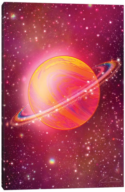 Planet Aurelia Vertical Canvas Art Print - Sci-Fi Planet Art