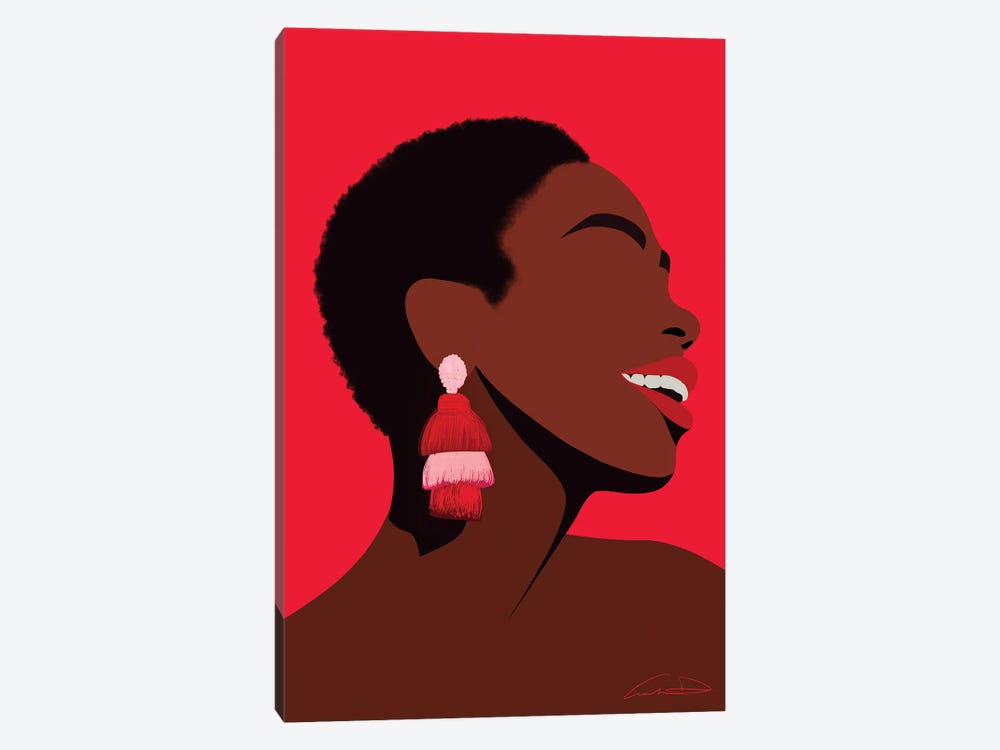 Hawa In Red by Aminah Dantzler 1-piece Canvas Print