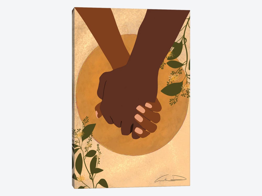 Hand In Hand by Aminah Dantzler 1-piece Canvas Artwork