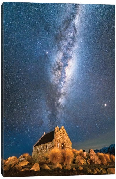 Church Of Tekapo III , New Zealand Canvas Art Print - Nebula Art