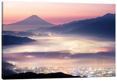 Mount Fuji X Canvas Art Print - Daisuke Uematsu 