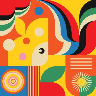 Girl Waves by Jen Du metal wall art