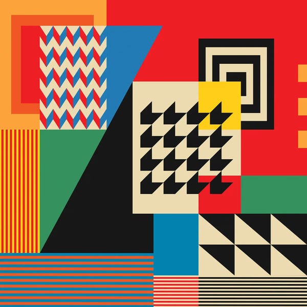 Retro Geo Abstracts: Modern Architecture by Jen Du