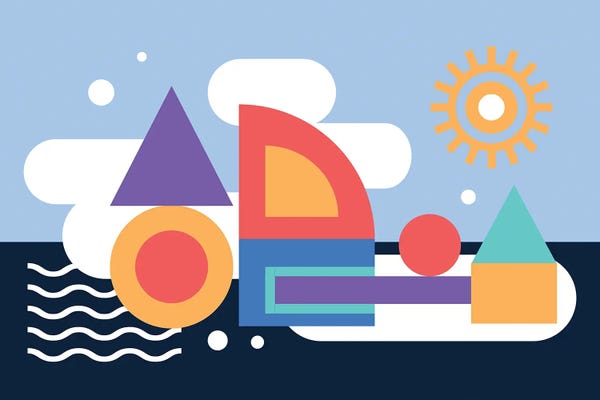 Abstract: Sunshine Happy Ocean by Jen Du