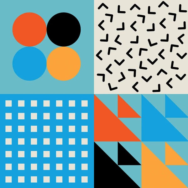 Mid-Century Modern Living Room: Modern Geometric Pop by Jen Du