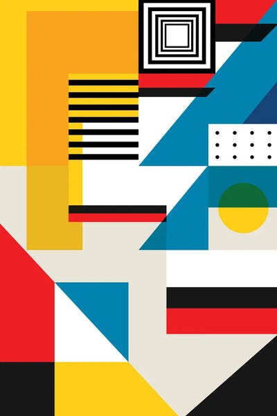 Bauhaus: Geometric Cityscape by Jen Du