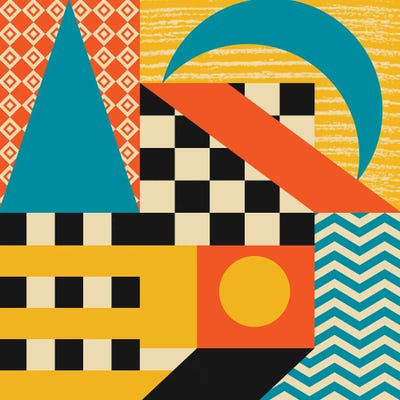 Happy Cruise by Jen Du metal wall art