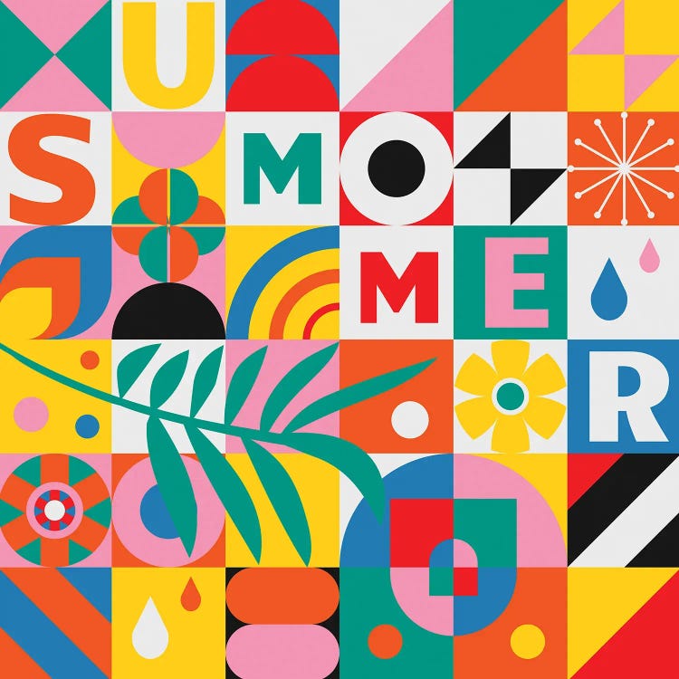 Summer Canvas Wall Art by Jen Du | iCanvas