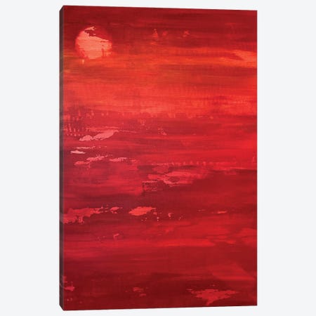 Red Moon Rising Canvas Print #DUN150} by Alicia Dunn Canvas Artwork