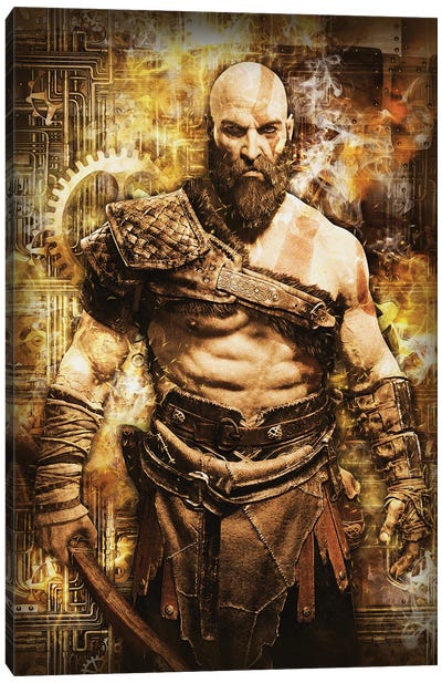 Kratos Steampunk Canvas Art Print - Other Video Game Characters