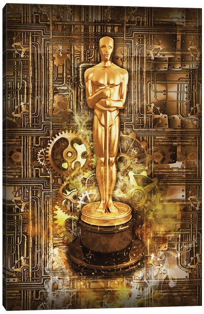 Oscar Steampunk Canvas Art Print - Oscar Winners & Nominees