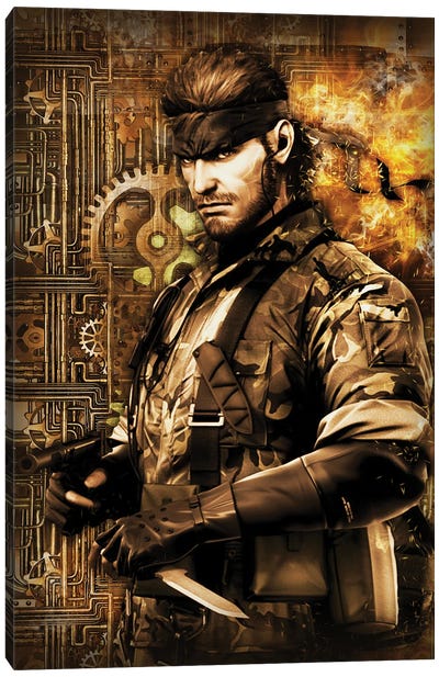 Solid Snake Steampunk Canvas Art Print - Other Video Game Characters