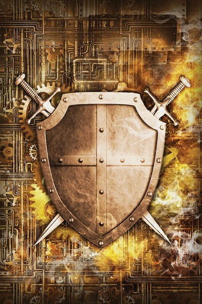 Swords And Shield Steampunk