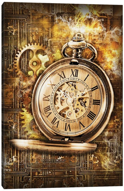 Watch Steampunk Canvas Art Print - Clock Art