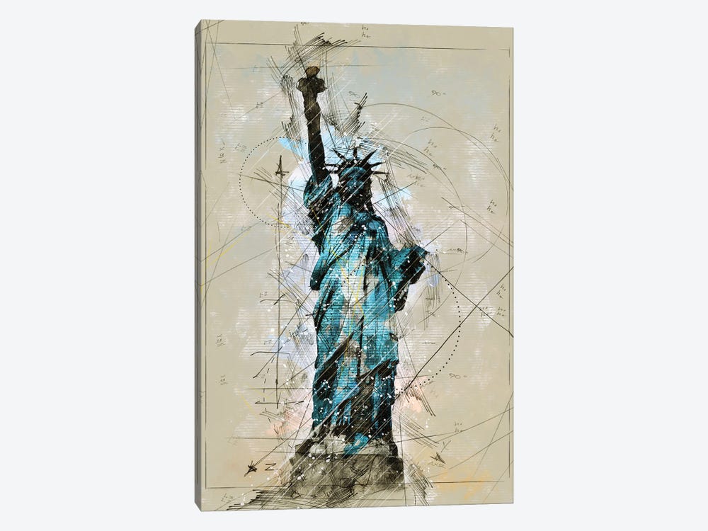 Liberty Sketch by Durro Art 1-piece Canvas Print