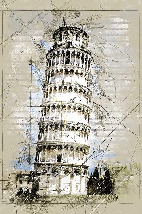 Pisa Sketch by Durro Art wall art