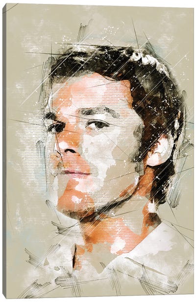 Dexter Sketch Canvas Art Print - Crime Drama TV Show Art