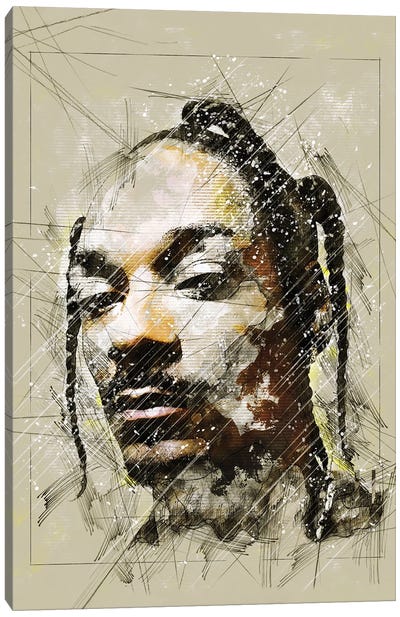 Snoop Sketch Canvas Art Print - Durro Art