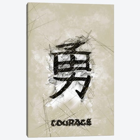 Courage Sketch Canvas Print #DUR1035} by Durro Art Canvas Art Print