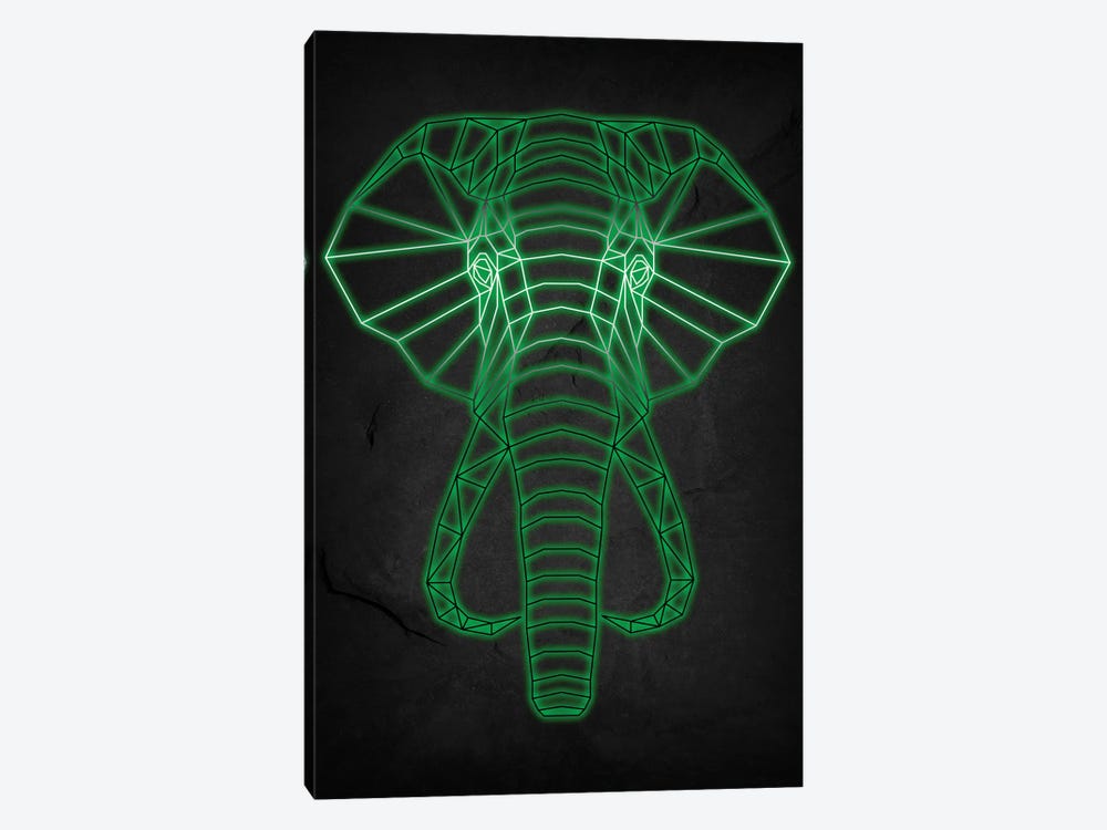 Elephant Geometric by Durro Art 1-piece Canvas Artwork