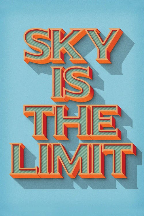 Sky Is The Limit Retro by Durro Art wall art