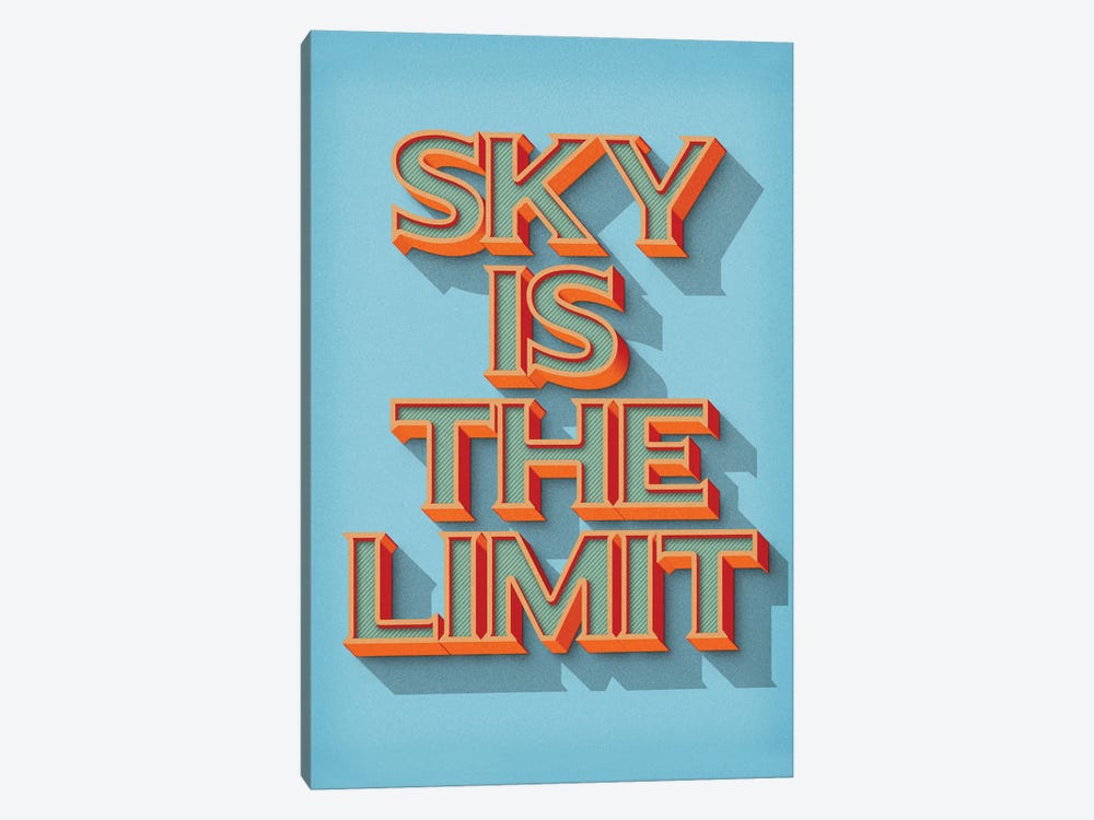 Sky Is The Limit Retro by Durro Art 1-piece Canvas Art Print