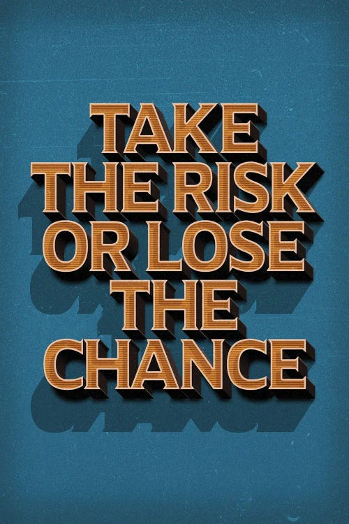 Take The Risk Retro by Durro Art wall art