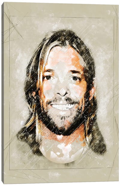 Hawkins Sketch Canvas Art Print - Foo Fighters