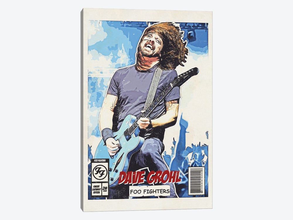 Dave Grohl Comic by Durro Art 1-piece Art Print