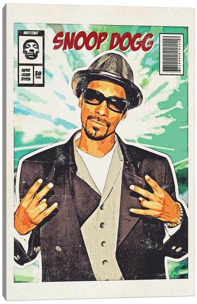 Snoop West Coast Comic Canvas Art Print - Comic Books