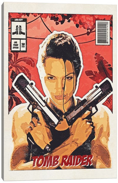 Tomb Raider Comic Canvas Art Print - Limited Edition Video Game Art