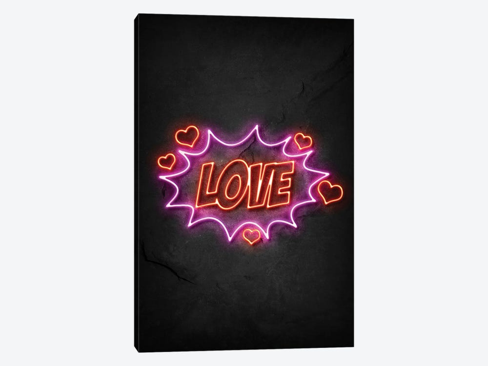 Love Neon by Durro Art 1-piece Canvas Print