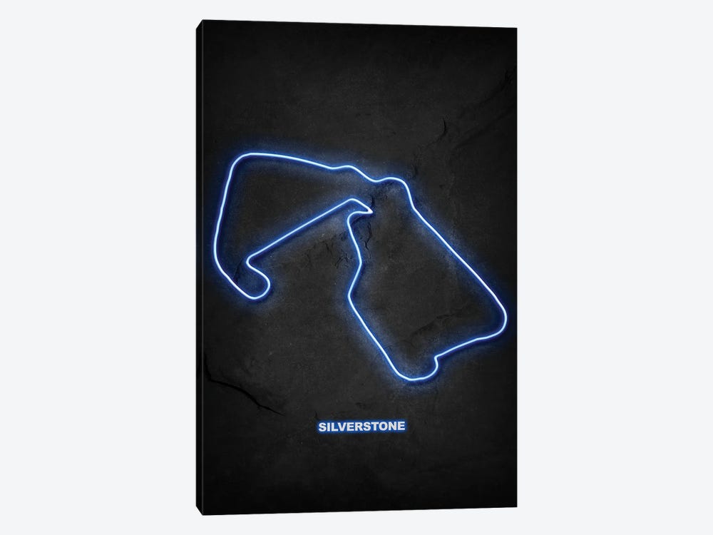Silverstone Circuit Neon by Durro Art 1-piece Art Print