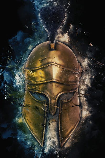 Spartan Mask by Durro Art metal wall art