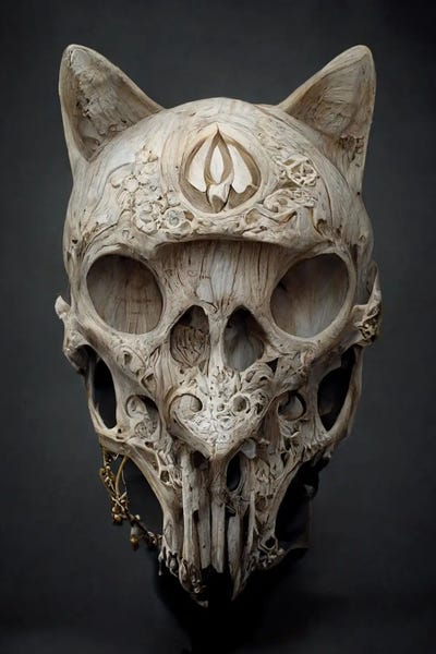Cat Skull by Durro Art metal wall art