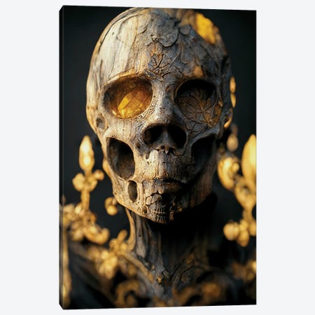 Gold Skull II Canvas Print #DUR1144} by Durro Art Canvas Print