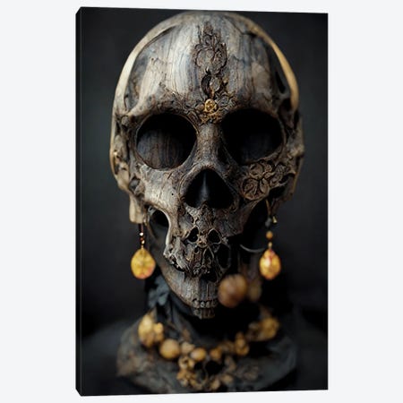Gold Skull III Canvas Print #DUR1145} by Durro Art Canvas Art Print