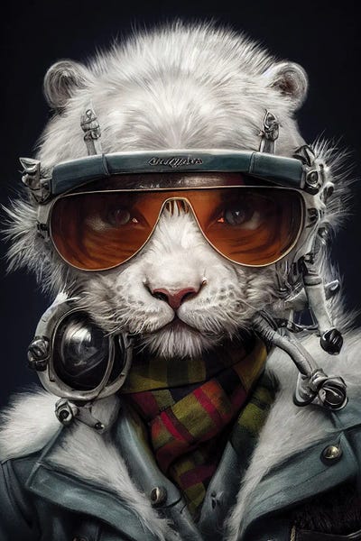 White Tiger II by Durro Art metal wall art