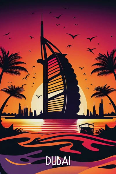City Sunrises & Sunsets: Dubai City by Durro Art