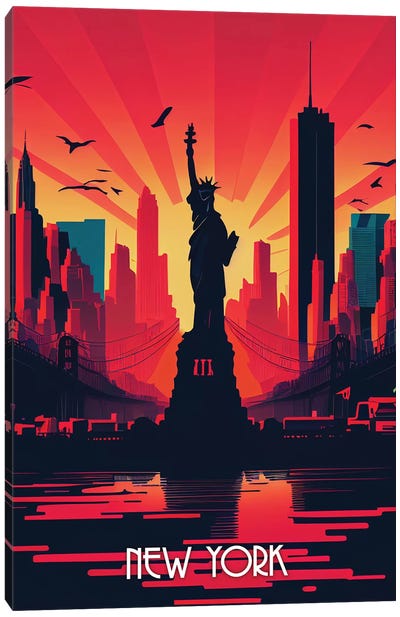 New York City Canvas Art Print - Statue of Liberty Art